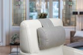 Finlandic hoofdkussen F01 wasbaar canvas beige voor relax fauteuil- luxe nekkussen met contragewicht voor sta op stoel- comfortabele stoffen hoofdsteun- in hoogte verstelbaar - voo