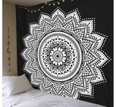 Wall hangings - Muur hangen - Sarong - Bedovertrek - Lotus black and white