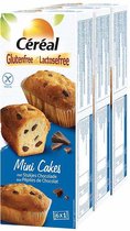 Céréal Mini Cakes Stukjes Chocolade Glutenvrij Lactosevrij - 3 x 230 gr - Voordeelverpakking