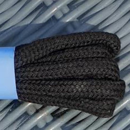 Lacets ronds épais pour chaussures de travail - Zwart, 120cm