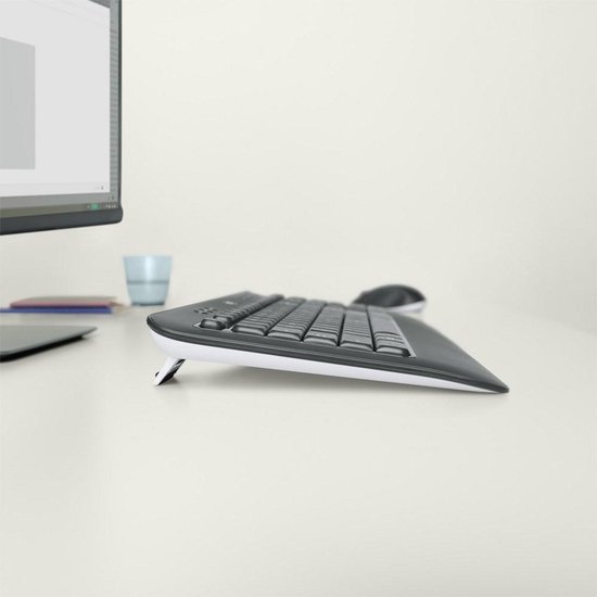 Logitech MK540 Advanced clavier Souris incluse RF sans fil QWERTY US International Noir, Blanc