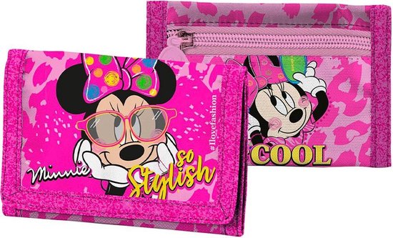 Portefeuille Disney Minnie Mouse 13 X 8 Cm Polyester Rose