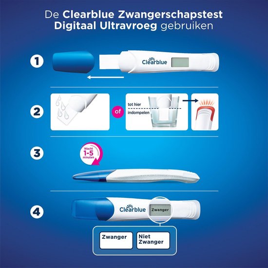 Clearblue zwangerschapstest digitaal ultravroeg (6 dagen vroeger) - 2 digitale testen