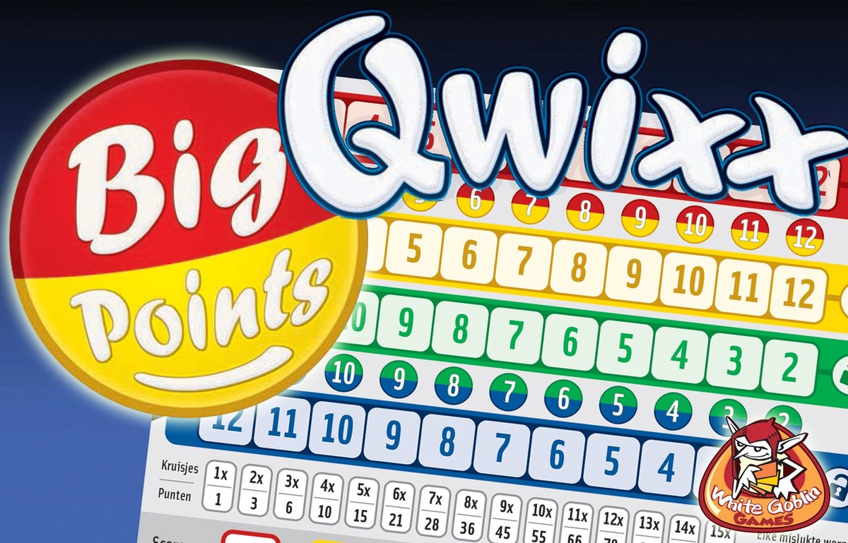 White Goblin Games Qwixx Big Points - Dobbelspel uitbreiding - 2 scorebloks — afbeelding 2