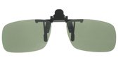 Polariserende Slim Green Clip-On Opzetter Zonnebril Voorhanger Opzetbril Overzet Overzetzonnebril