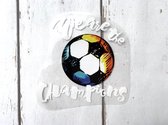 MixG | Grote Strijkapplicatie | Voetbal - We are the Champions| 13 x 15 cm