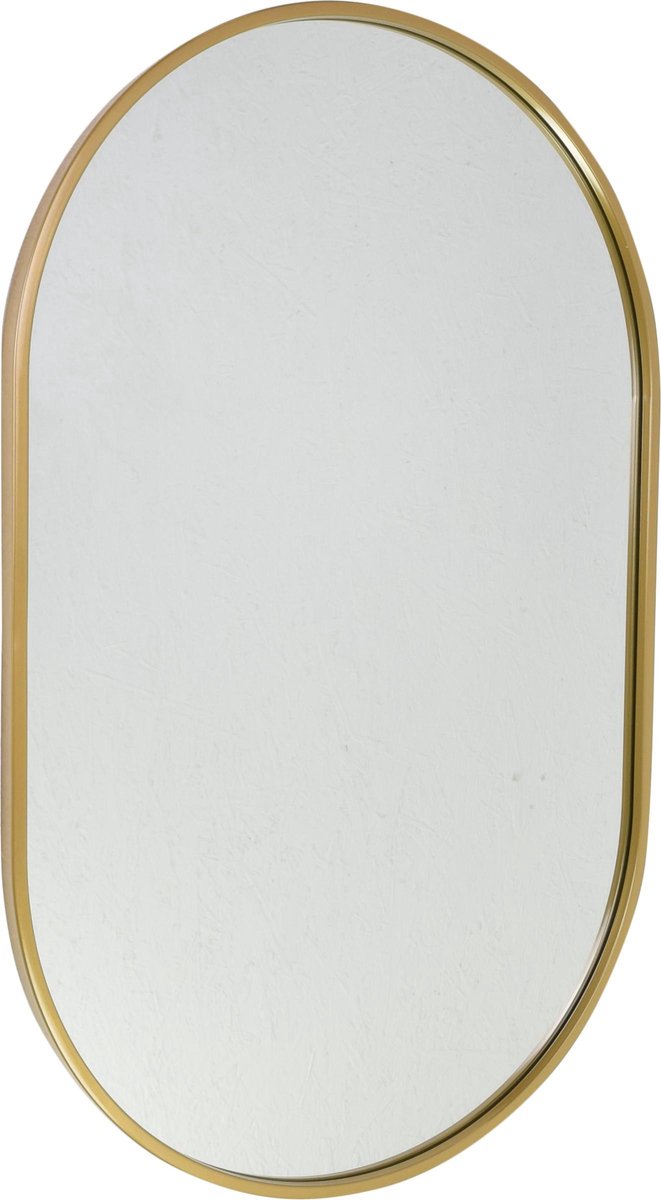 Fragix Boston Spiegel Ovaal - Goud - Metaal - 80x50