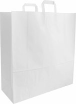 50x budget tassen wit brede bodem staand XXL - 45x17x47cm