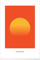 JUNIQE - Poster Morning #4 -20x30 /Geel & Oranje