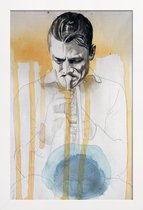 JUNIQE - Poster in houten lijst Chet Baker -20x30 /Geel & Grijs