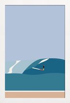JUNIQE - Poster met houten lijst Fornøjelse Surf No. 03 -40x60