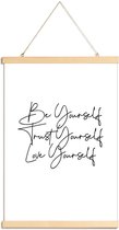 JUNIQE - Posterhanger Yourself -20x30 /Wit & Zwart