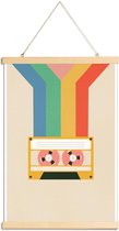 JUNIQE - Posterhanger Retro Tape -40x60 /Kleurrijk