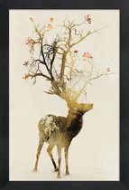 JUNIQE - Poster in houten lijst Autumn -20x30 /Bruin & Ivoor