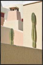 JUNIQE - Poster in kunststof lijst Hidden Gems -30x45 /Ivoor & Roze