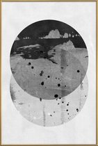 JUNIQE - Poster met kunststof lijst GEOMETRY 3 -20x30 /Grijs & Wit