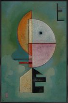 JUNIQE - Poster in kunststof lijst Kandinsky - Upward -13x18 /Groen &