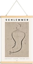 JUNIQE - Posterhanger Schlemmer - Abstract Figure, Facing Left -20x30