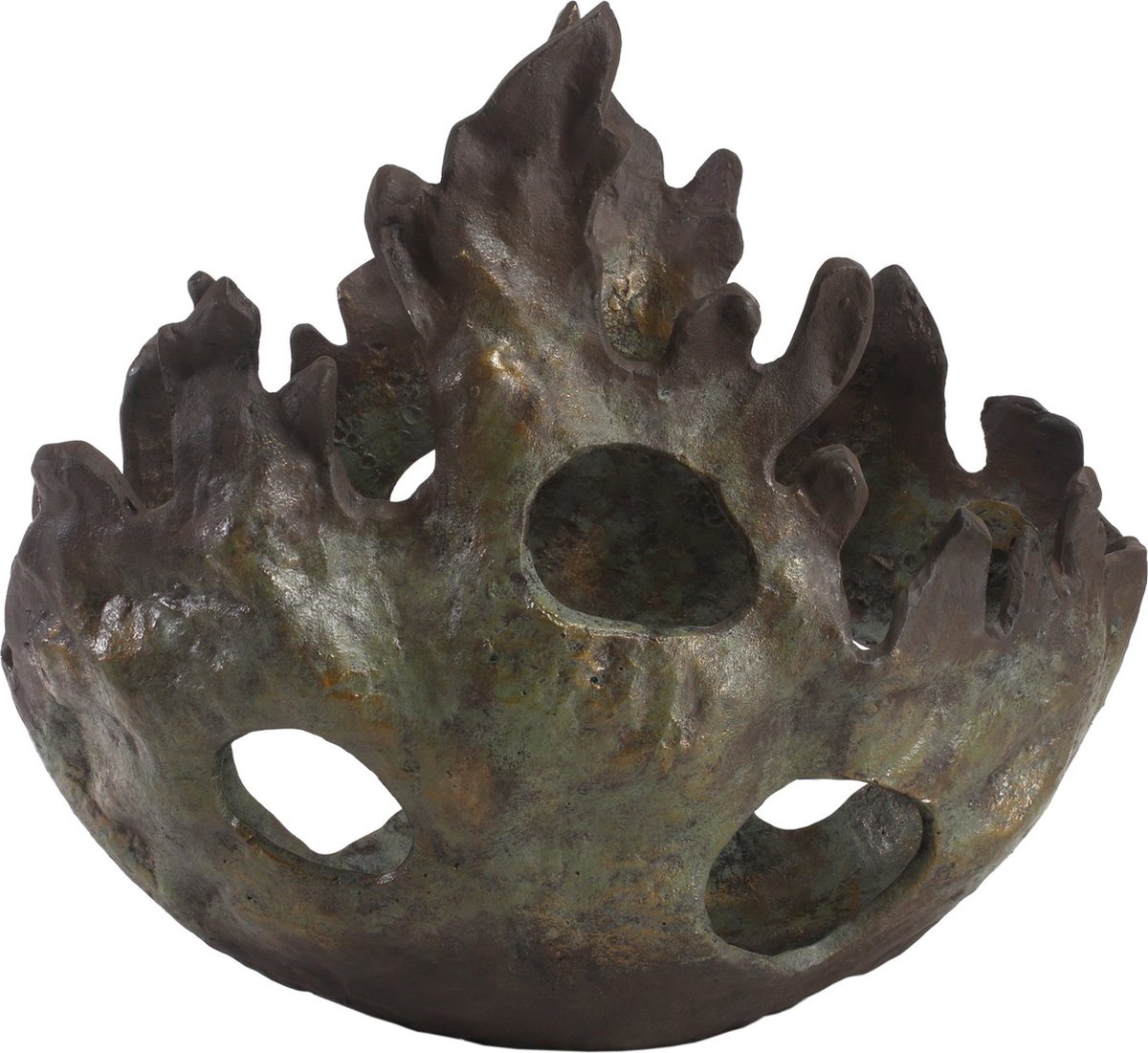 PTMD Roux Kom Decoratie - 19 x 19 x 29 cm - Aluminium - Brons - Brons
