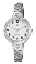 Sierlijk Q&Q dames horloge zilverkleurig F643J204