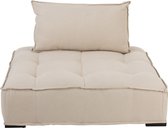 J-Line Zetel 1 Zit Poef Linnen Beige