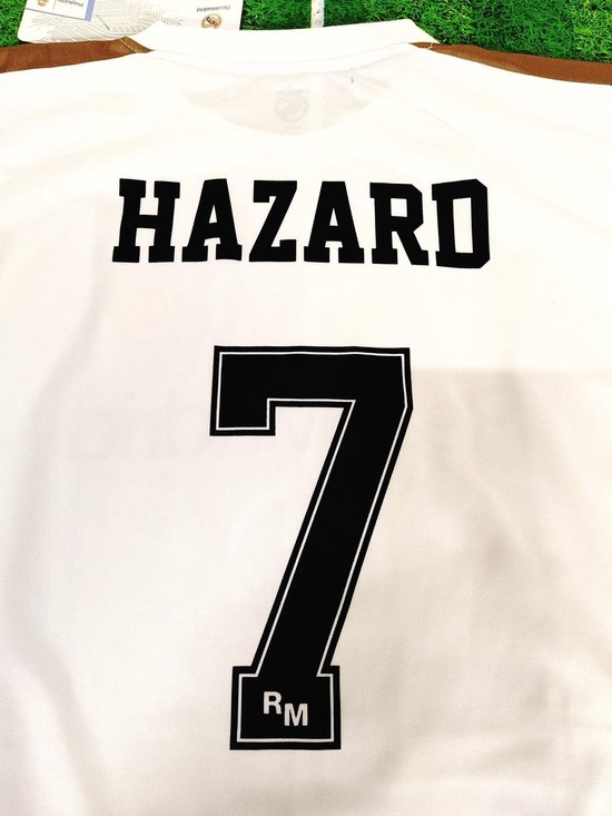 HS-JCWY01 Real Madrid Club De Fútbol # 7 Eden Hazard-Fußball-T-Shirt für Männer und Frauen-Fans Jersey Kurzarm Stretch atmungsaktiv Trainingsanzug,2XS140~150CM 