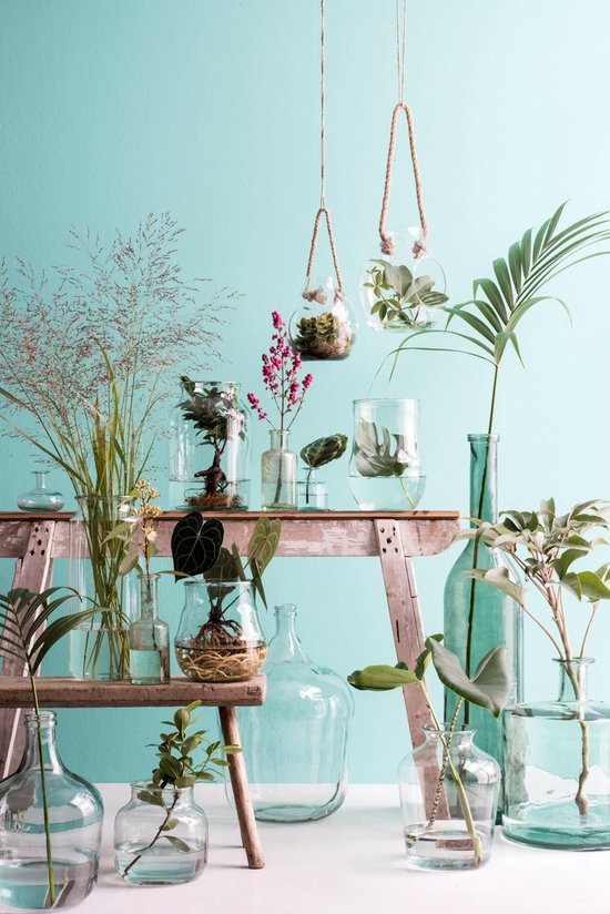 Mica Decorations bouteille verre rioja dimensions en cm: 100 x 21 vert gris