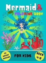 Mermaid Coloring Book: 50 Cute Unique Coloring Pages for Kids Ages 4-8 Activity Book for Girls and Boys