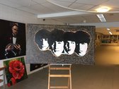 Alex L- The Beatles- Handgeschilderd (100%)-Uniek-Katoenen canvasdoek op houten frame-80x140 cm