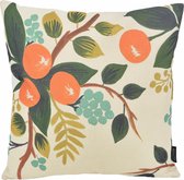 Orange Clementine Retro Kussenhoes | Katoen / Linnen | 45 x 45 cm