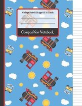 Composition Notebook: Trains & Buses College Ruled Notebook for Writing Notes... for Kids, School, Students and Teachers