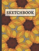 Sketchbook: Large Sunflower Sketchbook to Practice Drawing