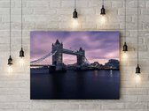 Tower Bridge Londen - Wanddecoratie | Dieren op canvas | Schilderij | canvas | Schilderij op canvas | 90 x 60 cm