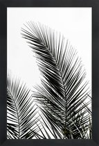 JUNIQE - Poster met houten lijst Palm Leaves 1 -13x18 /Kleurrijk