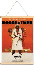 JUNIQE - Posterhanger Dogg Father -20x30 /Oranje & Wit