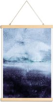 JUNIQE - Posterhanger Direction North -30x45 /Blauw & Wit