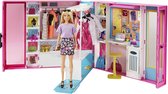 Barbie Droom Kledingkast met pop - Poppenset