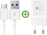 Snellader met Usb C Kabel 1m | Adaptive Fast Charging  15W | Wit | Geschikt voor Samsung