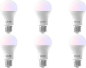 CALEX - LED Lamp 6 Pack - Smart A60 - E27 Fitting - Dimbaar - 8.5W - Aanpasbare Kleur CCT - Mat Wit