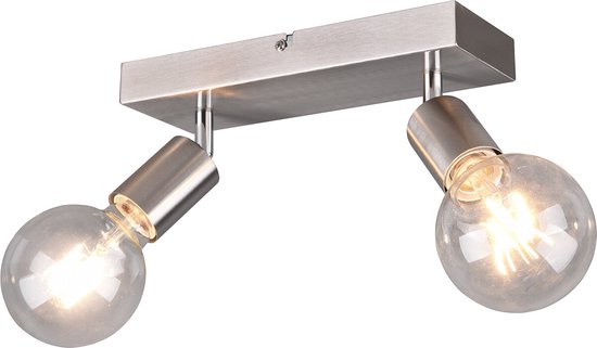 LED Plafondspot - Torna Zuncka - E27 Fitting - 2-lichts - Rechthoek - Mat - Aluminium