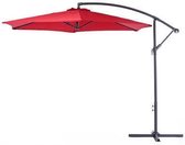 Zwevende parasol Ø 2.7 m met parasolvoet - ROOD