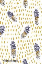 Address Book: For Contacts, Addresses, Phone, Email, Note, Emergency Contacts, Alphabetical Index With Pineapple Hand Drawn