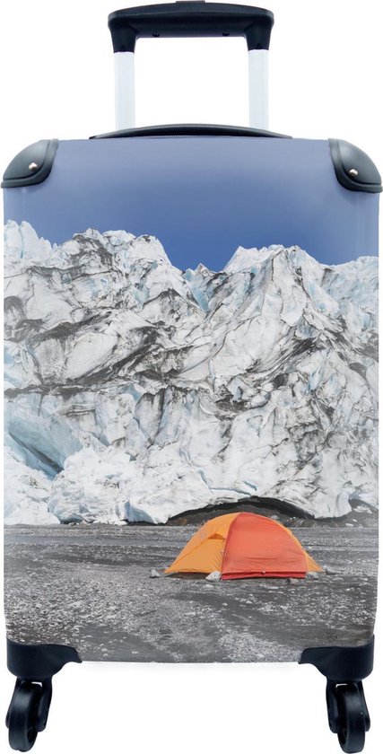 Koffer - Oranje tent aan de voet van ijzige Valdez Glacier - Past binnen  55x40x20 cm... | bol.com