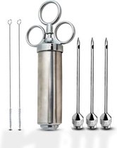 Marinade Injectiespuit Premium - Marinade Injector - Bbq Accessoires - Injectiespuit Vlees - Bbq Set - Bbq Gereedschap - Injectiespuit Met Naald - Kerstcadeau - Voor Mannen - Voor