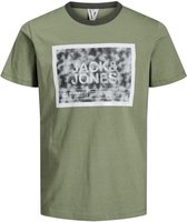 Jack & Jones T-shirt Jcofikes Tee Ss Crew Neck 12188075 Oil Green/slim Mannen Maat - M