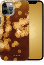 Lushery Hoesje - geschikt voor iPhone 12 Pro - Fashion Back Case Hoesje - Golden Bokeh