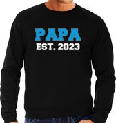 Papa est 2023 - sweater zwart voor heren - Aanstaande vader/ papa cadeau L