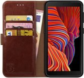 Rosso Element Samsung Galaxy Xcover 5 Hoesje Wallet Book Cover Bruin