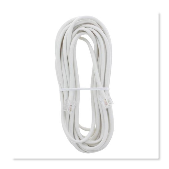 Q-LINK Telefoon aansluitkabel RJ11 plat wit 5 m