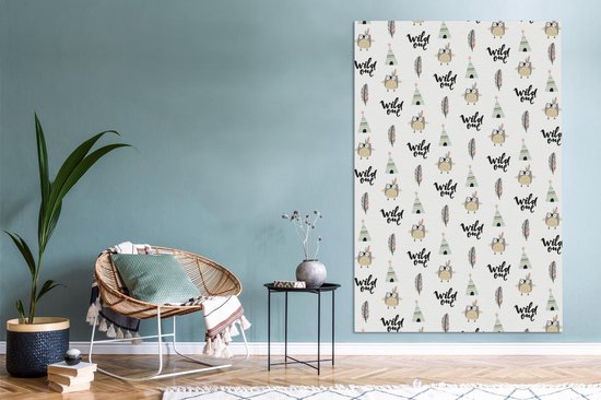 Canvas schilderij 120x180 cm - Wanddecoratie Illustraties - Kleuren - Patronen - Muurdecoratie woonkamer - Slaapkamer decoratie - Kamer accessoires - Schilderijen